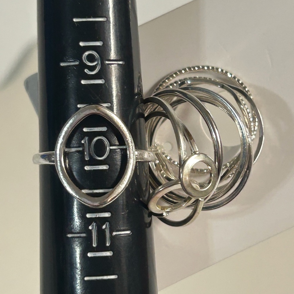 GAP Silver Rings Collection Modern Abstract Designs - Picture 4 of 4
